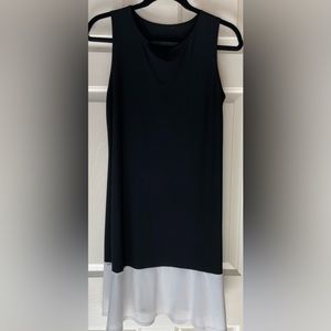 Simple slip on sleeveless dress*S/M*White swing bottom ''